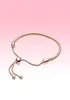 Correntes de mãos de ouro rosa Bracelets de casamento feminino para mulheres para 925 Silver Bracelet com Box4713790 original