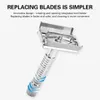 Razors Blades Mens shaver hair salon styling accessories stainless steel double-sided blades Q240508