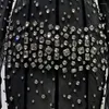 Lässige Kleider sexy schwere handgefertigte Schlinge Diamond Handschuhe Kleid