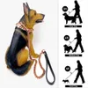 Correa para perros de la cadena de perros de 21 mm/15 mm de tono de oro rosa de acero inoxidable con correa para perros