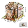 Miniatures DIY Mini House Kit Creative Dollhouse Modèle avec meuble LED LEIL 3D Doll House Set For Kids Birthday Pâques Flower Shop