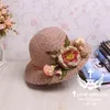 Wide Brim Hats 2024 Multi-coulor Grand Piéon Fleur Soleil Soleil pliable Place Paille Fashion Fashion Femmes Sombreros de Mujer Elegante Para Boda