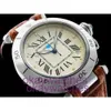 Crattre Designer Wysokiej jakości zegarki 35 mm W3100255 Kości słoniowej zegarek ze stali nierdzewnej z oryginalnym pudełkiem