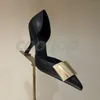 Designer kledingschoenen slanke topkwaliteit lederen sandalen schoenen voor vrouwen slingback pompen