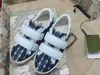 Populaire baby sneakers Circular Logo Print Kinderschoenen Maat 26-35 Hoogwaardige merkverpakking Buckle Riem Girls schoenen Designer Boys Shoes 24 May