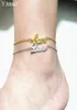 V Attrahera personligt namn Anklet Armband Friends Beach Jewelry Graduation Gift Rose Gold NAME FOT TORNOZELEIRA SH1674093494487