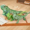 Lebensechte grüne / braune Leguan Echsenfigur Figur Modell niedliche Reptilien Echsenplüschspielzeug Simulation Tiergefüllte Puppe Jungen Geschenke 240507