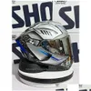 Motorfiets helmen schoeni x14 helm x-fouteen ysf-r1m speciale editie sier fl gezicht racing casco de motocicleta drop levering mobi dhjrg