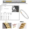 bracelet necklace Hip-Hop tennis chain 925 Sterling Sier VVS Moissanite diamd cluster iced out cuban chain for men women j7QC#