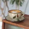 Mugs Vintage Latte Milk Coffee Cufe Home Утолщенные керамические чашки и блюдца изысканный послеобеденный чай.