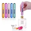 Ny 5 ml bottenfyllning Parfymåfyllningsbar flaskflytande behållare för kosmetik Spray Dispenser Press Head Portable Travelfor Cosmetics Liquid Container