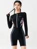 Kadın Mayo Kadın Uzun Kollu Mayo Tek Parça Rashguard Sörf Takım Su Spor giyim Plaj Giyim Stroje Kapieleowe Damskie