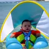 Kids Swimming Float With Canopy Inflatable Infant Floating Ring Kids Swim Pool Accessories Baby Float Circle Bathing Summer Toys 240508