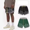 Rhude Designer Shorts For Men Summer Beach Streetwear 7 Colors Fashion Man Shorts Heren Mesh Shorts Quick-Dry Breathable Sports Shorts for Summer Beachwear