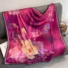 Lenços do lenço de primavera feminino Design de luxo de seda macia e macia bandana de xale praia 110x110cm q240508
