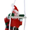 Claus -touw op Santa Climbing Ladder Kerstmis voor Xmas Tree Indoor Outdoor Hanging Ornament Decor Party Party Deur Wall Decoration Ati