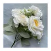 Fleurs décoratives Simulation Bouquet 6 Head Bobo Peony Flower Wedding Curb Set Home El Pographie Décoration