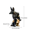 NORTHEUINS Resin Anubis Dog God Wine Rack Figurines Bastet Bottle Holder Egypt Cat Statue Restaurant Cabinet Tabletop Decor Item 240506