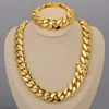 Łańcuchy Nowa biżuteria hip -hopowa 20 mm ciężka luksus 18K Real Gold Stated Solid Solid Cuban Miami Cuban Link Naszyjnik dla mężczyzn Hurtowa D240509