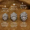 Bandringe Linie 925 Sterllsilver Lion Beauty Rmens Biker Rock Punk Schmuck TA349 US Size 7-16 J240508