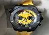 3 colorano colorazioni di fabbrica classiche orologi da polso da polso da 42 mm cronografo in acciaio inossidabile maschile men039 orologio orologio in gomma str9668357