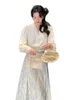 Abiti da lavoro abito coreano abito da donna abbigliamento lungo gonna da campagna ricami eleganti camicia elegante fata a 2 pezzi