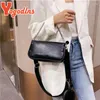 Umhängetaschen Yogodlns Modeketten Crossboy -Tasche Frauen 2024 Pu Leder mit Münzgrundstück Handtasche Damen 2 Stück Set Sack