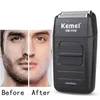 Razors Blades Kemei KM-1102 rasoir sans fil rechargeable adapté aux hommes Double lame alternativement soin du visage multifonctionnel et puissant Q240508