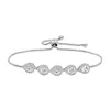 Wedding Armbanden Gloednieuwe aankomst Blue Pear Cut Cubic Zirconia Dames Wedding Bridal Bolo armbanden