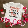 T-shirt scusate ragazze mamma è la mia camicia stampato di San Valentino Valentines Child Tops Tops Kids Short Manleeves Boys Outfit Girls T240509