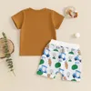 Set di abbigliamento set per bambini outfit casual estate lettera da golf stampare magliette a maniche corte