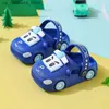 Slipper Sommer New Childrens hohlen Sandalen Baby niedliche Cartoon Car Family Pantoffern Jungen atmungsaktiv nicht Slip Beach Schuhe Mädchen weich Q240409