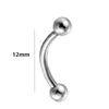 Anneaux de nombril bouton de ventre anneaux incurvés à sourcils Perçage de nez G23 titane en interne 14g 5/16 pouces 3 mm balles etite nombell harbell d240509