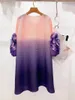カジュアルドレスmiyakeフォールドドレス3次元の長袖刺繍時代削減ゆるい外国の女性服2024
