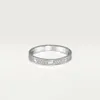 Small Model Slim Love Wedding Band Ring For Women Men 316L Titanium Steel Full CZ verharde designer sieraden Aneis Anel Bague Femme Classic 257G