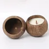 Ljushållare Coconut Shell Holder Candlestick Natural Bowl Desk Organizer (ingen ljus) Heminredning