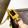 Luxury Designer Mens Womens Mini Wallet CrossBody bag Three-piece Leather handbag chain saddle bag Tote classic round Purse Underarm 10a Clutch travel Shoulder bags