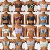 Aktivt underkläder VNAZVI Sömlösa tryck Sport BH för kvinnor Gym Yoga Top For Fitness Fe Sling High Quality Underwear Workout Clothes D240508