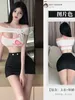 Werkjurken Sweet Cute Girl Rooks Set korte mouw T -shirt Sexy Secretary Uniform Spicy Bandage Off Shoulder Top Two -Piece rok K8XQ