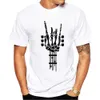 Camisetas masculinas thub rock rock rock ts masculino t-shirts skeleton guitarra impressão de guitarra curta slve hallown t-shirt tops tops y240509