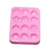 Cake Tools 12-Cavity Flower Silicone Chocolate Mold Diy Handmade Soap Form Molds Candy Bar Fondant voor het decoreren 299i