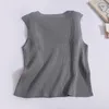 Frauen Tanks Sommer Frauen O-Neck ärmelloses Ernte Tops Schultergürtel dekorative elastische Mode Camis Solid Sexy Streetwear Tank