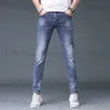 Men's Jeans designer Light Luxury Fashion Jeans for Men Spring/Summer Thin Fit Small Feet Elastic Casual High