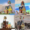 Blocks City Expert Flying Balloon Up House Compatible 43217 Tensegrity Sculpture Building Modulare Bricks Friends Toy for Kids Drop de Oth09