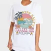 T-shirts pour femmes 1237Stay Salty Sea Letter Print Crew Nou T-shirt Casual Short Summer Top Top Vêtements