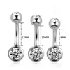 Anneaux de nombril nombril Boully Ring 316L RING BELLY EN SEAL-SEALDET PIRCING 8/10 / 12 mm Butly Button Stud pour les femmes D240509