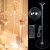 35cm 70cm Stand de ballon en plastique Balloons LED Decor Bobo Baloon Stick Stand avec des lumières de la batterie pour le mariage de la fête de la lueur Noël 263d