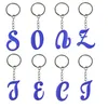 Anneaux clés Purple grandes lettres porte-clés porte-clés tags cadeaux de chariot de sac de cade