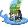 100170 cm Kinder Nicht-Schlupfmatte Sommer Strand aufblasbare Wasserspray Pad Outdoor Spielzeug Haustier Schwimmbad Kinder Spielzeug 240508