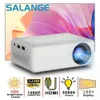 Salange Mini Projector LED supports 1080P 480 * 360 high-definition home theater iOS Android TV stick USB HDMI audio PK YG300 J240509